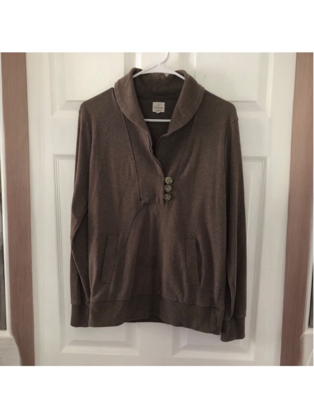 Size M Banana Republic Collared Shawl Neck Pullover Sweater Preppy Smart Casual